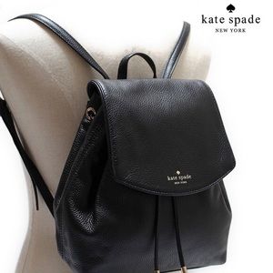 Kate Spade Black Leather Backpack